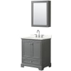 Dark Gray / Giotto Quartz Top / Polished Chrome Hardware