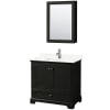 Dark Espresso / Giotto Quartz Top / Polished Chrome Hardware