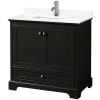 Dark Espresso / Giotto Quartz Top / Polished Chrome Hardware