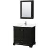 Dark Espresso / White Quartz Top / Polished Chrome Hardware