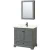 Dark Gray / Giotto Quartz Top / Matte Black Hardware