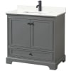 Dark Gray / Giotto Quartz Top / Matte Black Hardware