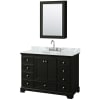 Dark Espresso / White Carrara Marble Top / Polished Chrome Hardware