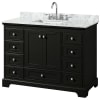 Dark Espresso / White Carrara Marble Top / Polished Chrome Hardware