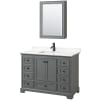 Dark Gray / White Quartz Top / Matte Black Hardware