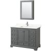 Dark Gray / Giotto Quartz Top / Polished Chrome Hardware