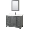 Dark Gray / White Quartz Top / Polished Chrome Hardware