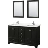 Dark Espresso / White Quartz Top / Polished Chrome Hardware