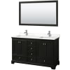 Dark Espresso / White Quartz Top / Polished Chrome Hardware