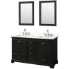 Dark Espresso / White Quartz Top / Polished Chrome Hardware