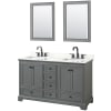 Dark Gray / Giotto Quartz Top / Matte Black Hardware