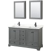 Dark Gray / White Quartz Top / Matte Black Hardware