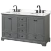 Dark Gray / White Quartz Top / Matte Black Hardware