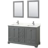 Dark Gray / Giotto Quartz Top / Polished Chrome Hardware