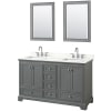 Dark Gray / Giotto Quartz Top / Polished Chrome Hardware