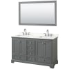 Dark Gray / Giotto Quartz Top / Polished Chrome Hardware