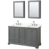 Dark Gray / Giotto Quartz Top / Polished Chrome Hardware