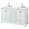 White / White Quartz Top / Brushed Gold Hardware