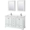 White / Carrara Cultured Marble Top / Polished Chrome Hardware