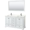 White / Giotto Quartz Top / Polished Chrome Hardware