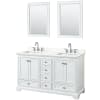 White / Giotto Quartz Top / Polished Chrome Hardware