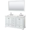 White / White Quartz Top / Polished Chrome Hardware