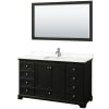 Dark Espresso / White Quartz Top / Polished Chrome Hardware