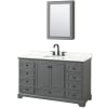 Dark Gray / Giotto Quartz Top / Matte Black Hardware