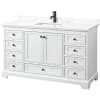 White / Giotto Quartz Top / Matte Black Hardware