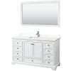 White / White Quartz Top / Polished Chrome Hardware