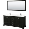 Dark Espresso / White Quartz Top / Polished Chrome Hardware