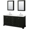 Dark Espresso / White Quartz Top / Polished Chrome Hardware