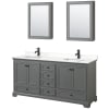 Dark Gray / White Quartz Top / Matte Black Hardware