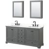 Dark Gray / White Quartz Top / Matte Black Hardware