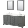 Dark Gray / Giotto Quartz Top / Polished Chrome Hardware