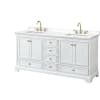 White / White Quartz Top / Brushed Gold Hardware