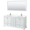 White / Giotto Quartz Top / Polished Chrome Hardware