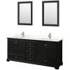 Dark Espresso / White Quartz Top / Polished Chrome Hardware