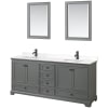 Dark Gray / White Quartz Top / Matte Black Hardware