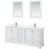 White / Giotto Quartz Top / Polished Chrome Hardware