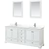 White / White Quartz Top / Polished Chrome Hardware