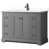 Dark Gray / Giotto Quartz Top / Matte Black Hardware