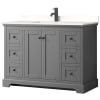 Dark Gray / White Quartz Top / Matte Black Hardware