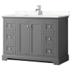 Dark Gray / Giotto Quartz Top / Polished Chrome Hardware