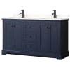 Dark Blue / White Quartz Top / Matte Black Hardware