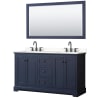 Dark Blue / White Quartz Top / Matte Black Hardware