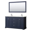 Dark Blue / Giotto Quartz Top / Polished Chrome Hardware