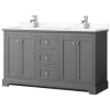 Dark Gray / Giotto Quartz Top / Polished Chrome Hardware