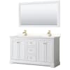 White / White Quartz Top / Brushed Gold Hardware