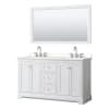 White / White Quartz Top / Polished Chrome Hardware